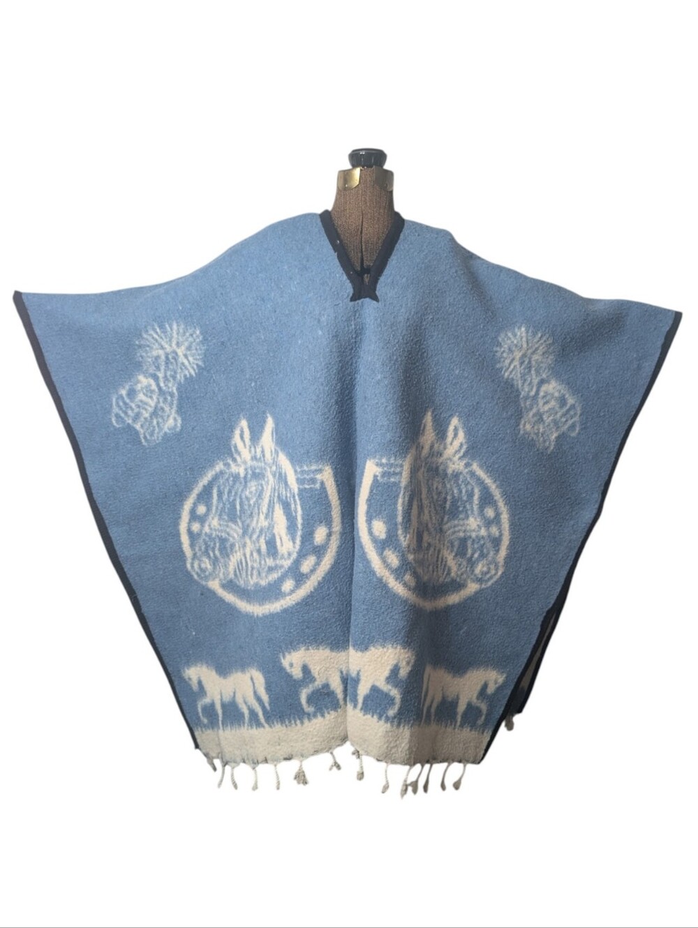 Vintage REVERSIBLE HORSE Poncho